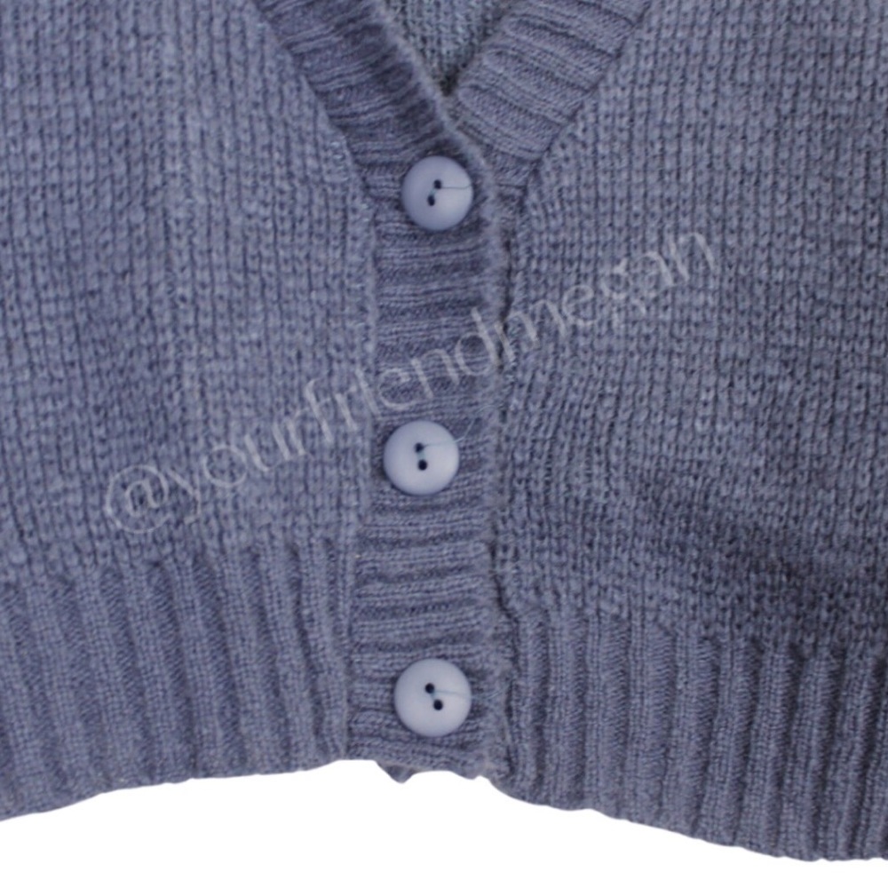 Nasty Gal Knit The Floor V-Neck Cropped Cardigan - Picture 4 of 12